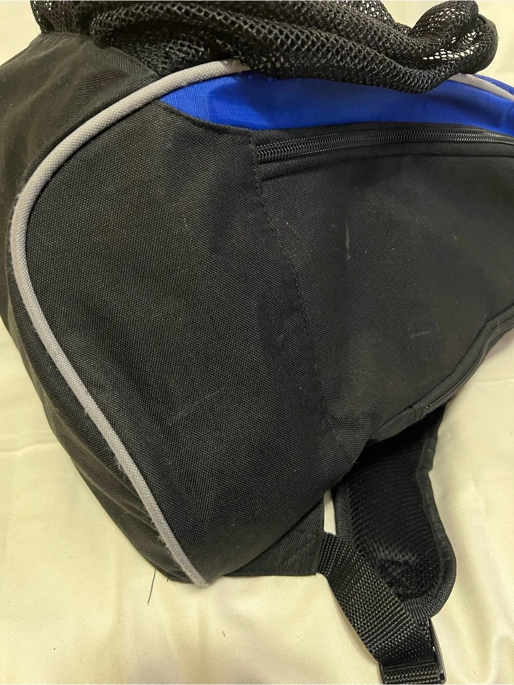 Russell Athletic Royal Blue and Black Soccer Backpack with Front Mesh Pocket